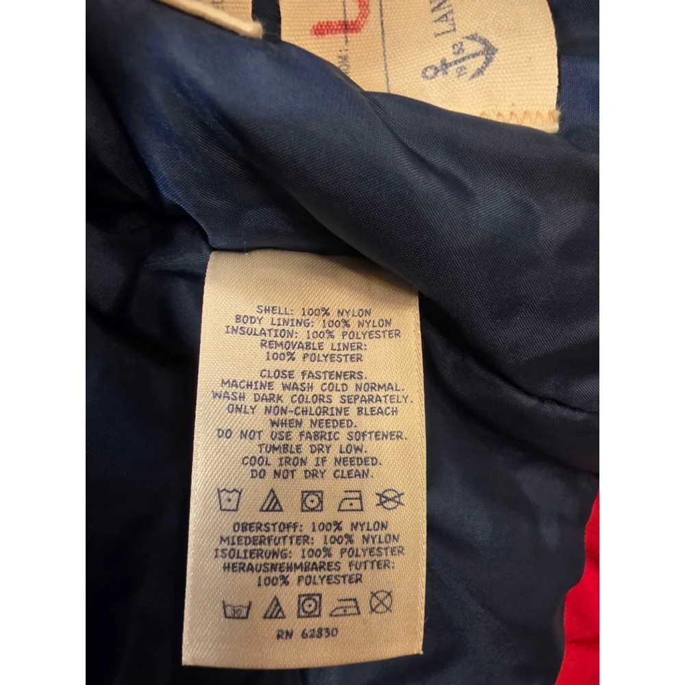 Kids Lands' End Red Winter Coat Size N 6/7)
